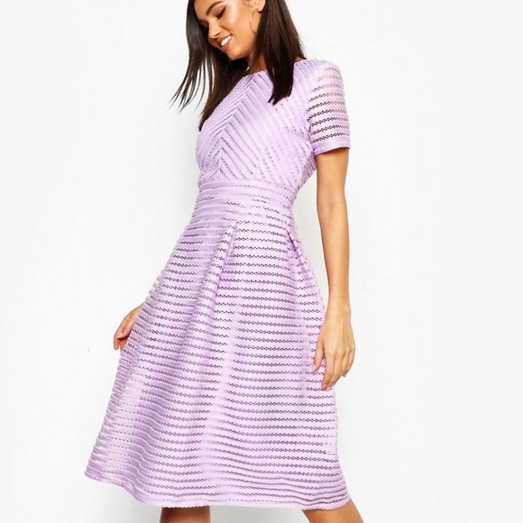 Midi light purple dress. - Picture 6 of 6